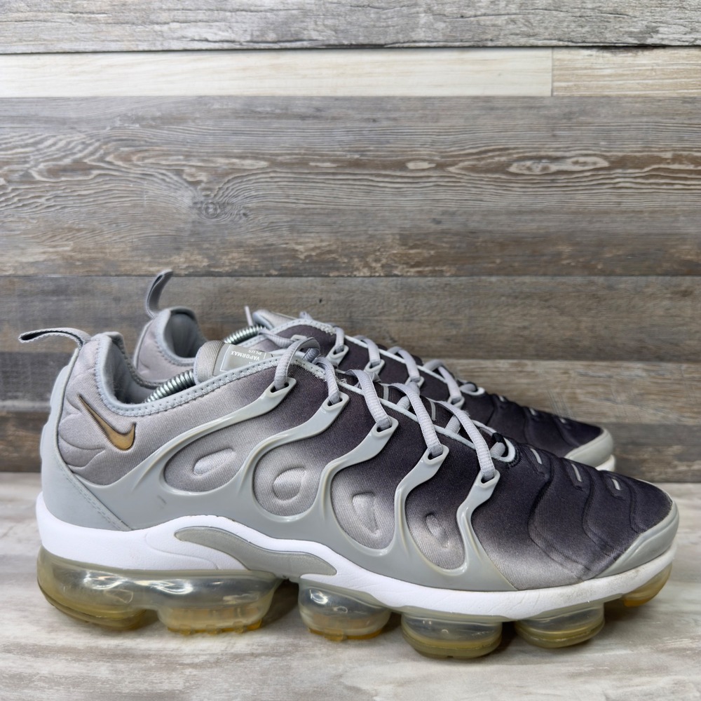 Nike Air VaporMax Plus Mens Size 12 Running Shoes Gradient Grey Black 924453-007